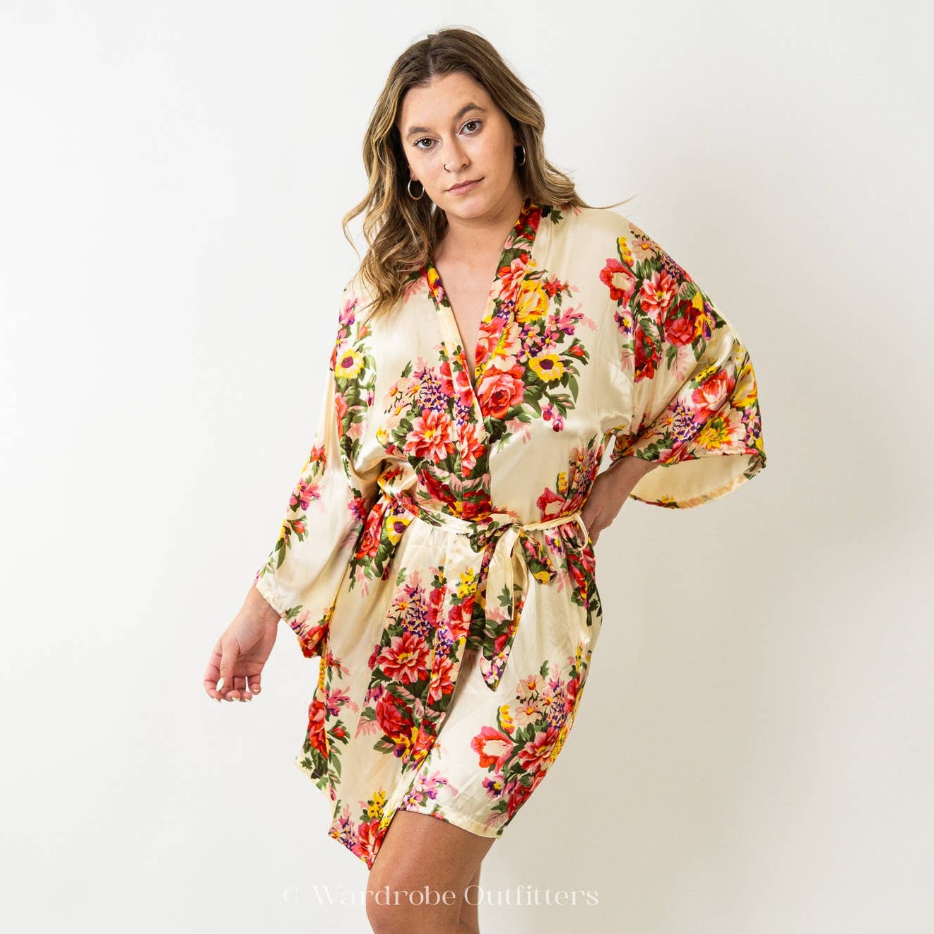 Silky Soft Japanese Floral Robe Lingerie