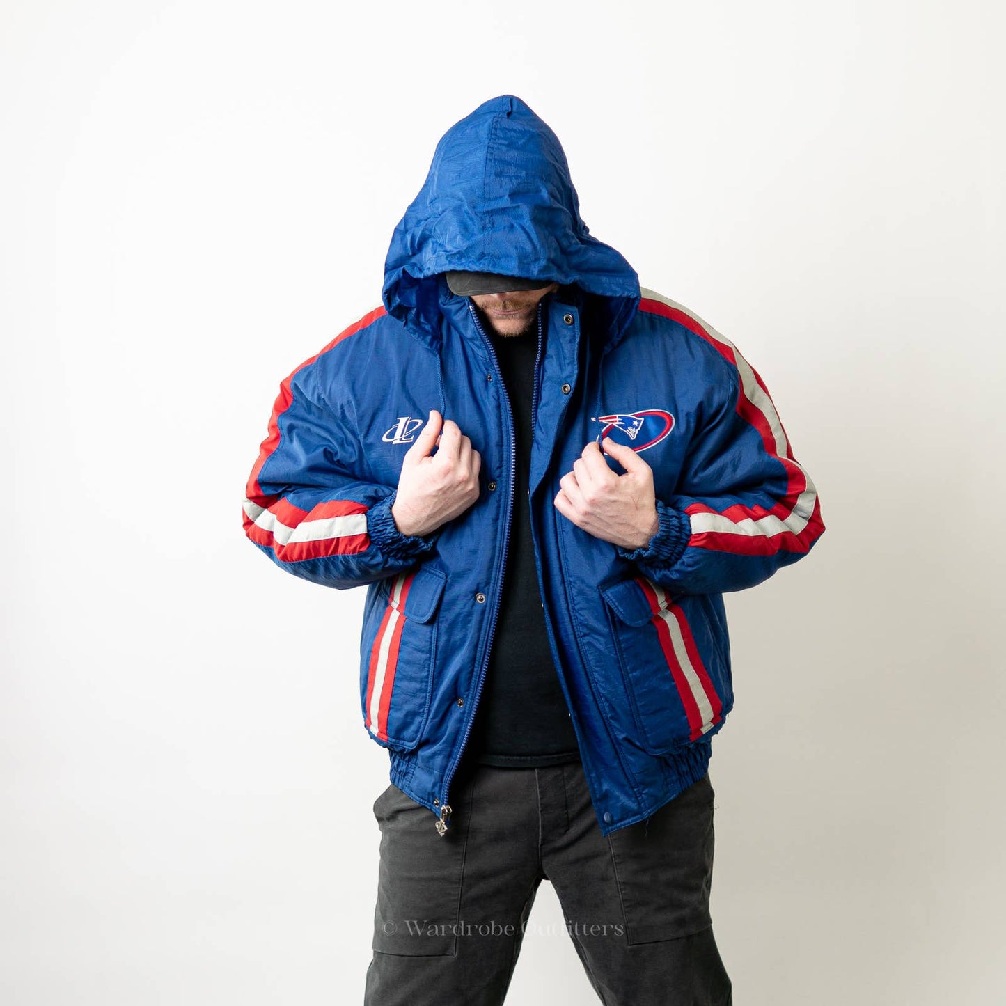 NWOT Y2K New England Patriots Puffer Coat Jacket - L