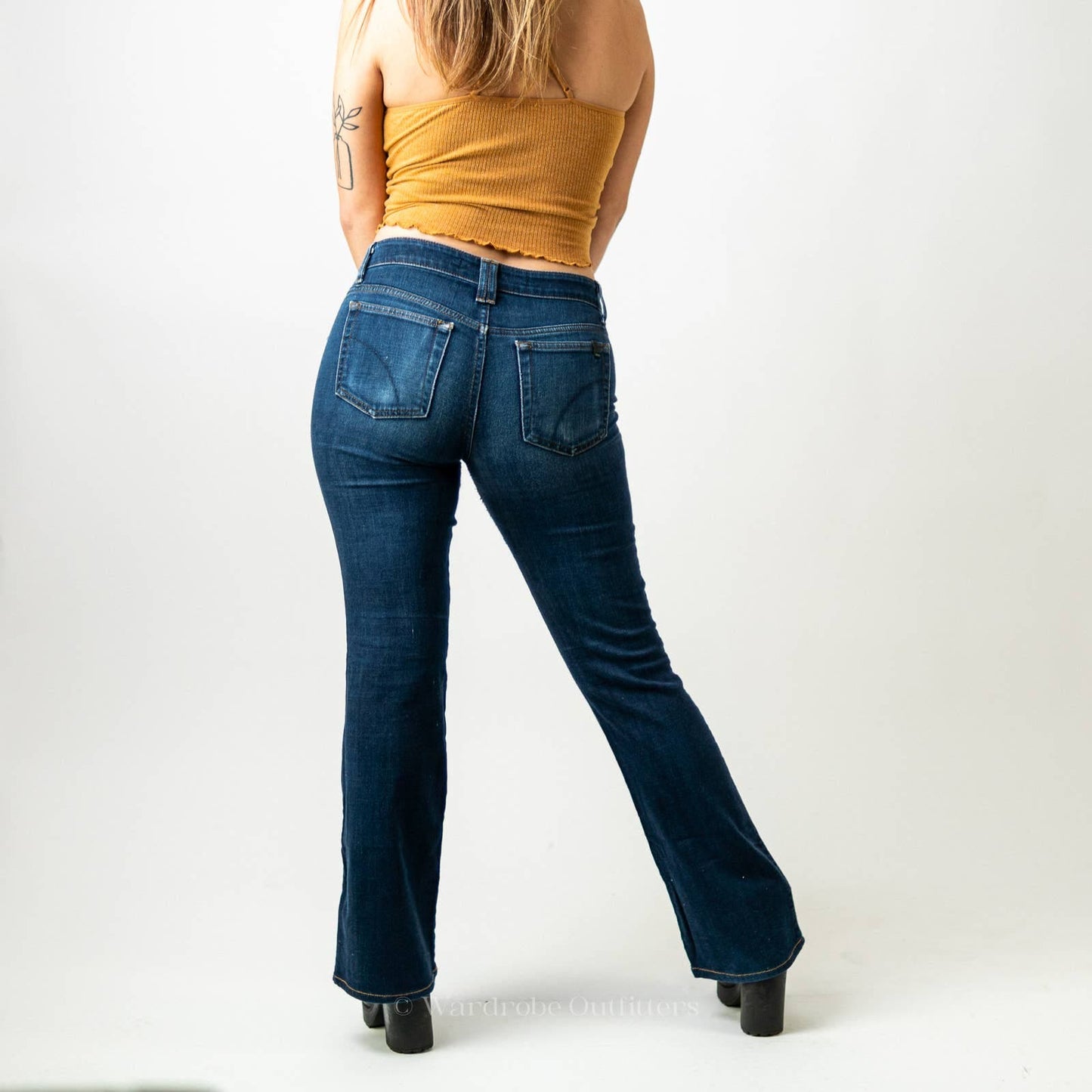 Joe's Jeans Mid Rise Skinny Bootcut Flare Jeans Jordan Wash Dark - 28