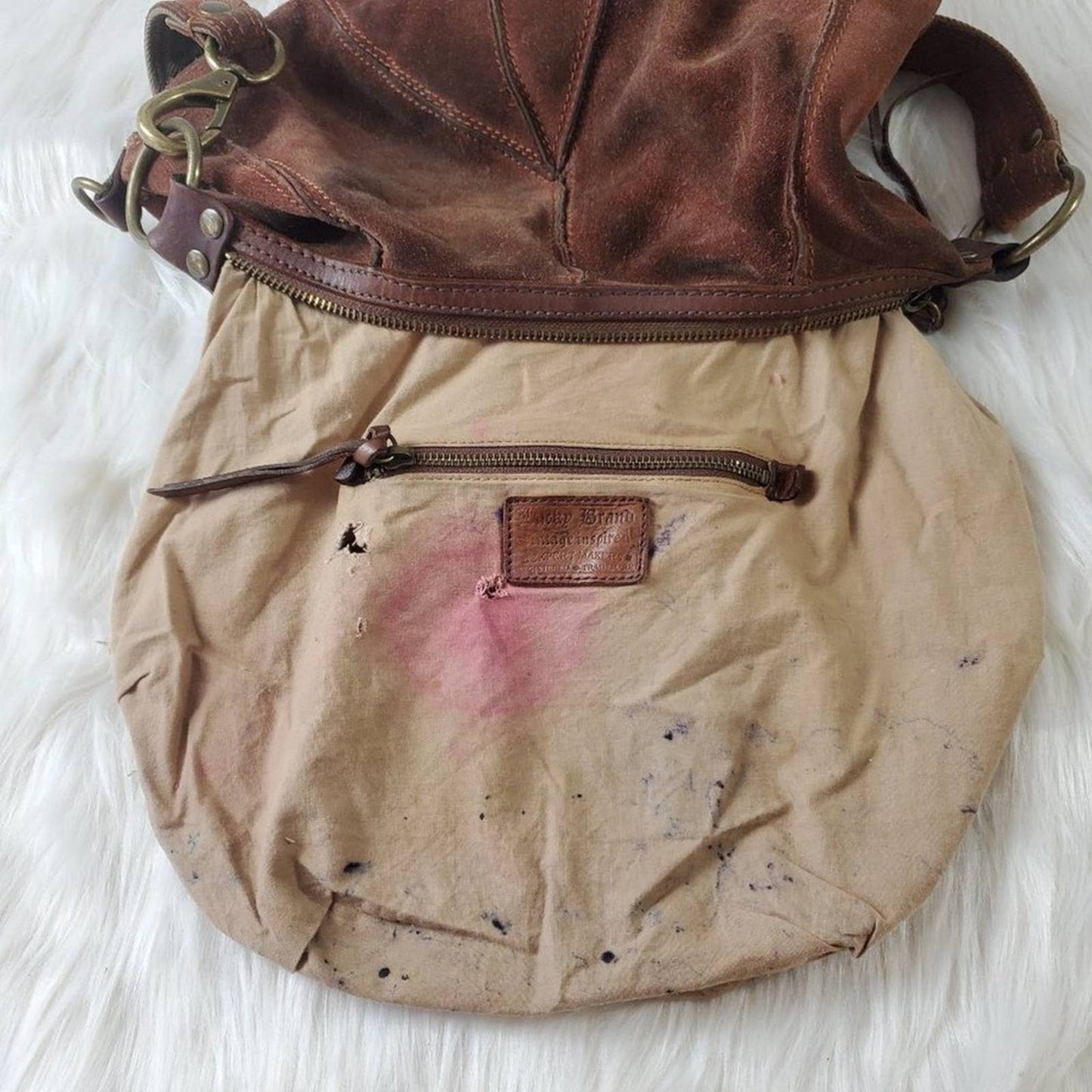 Lucky Brand Y2K Brown Leather Shoulder Bag