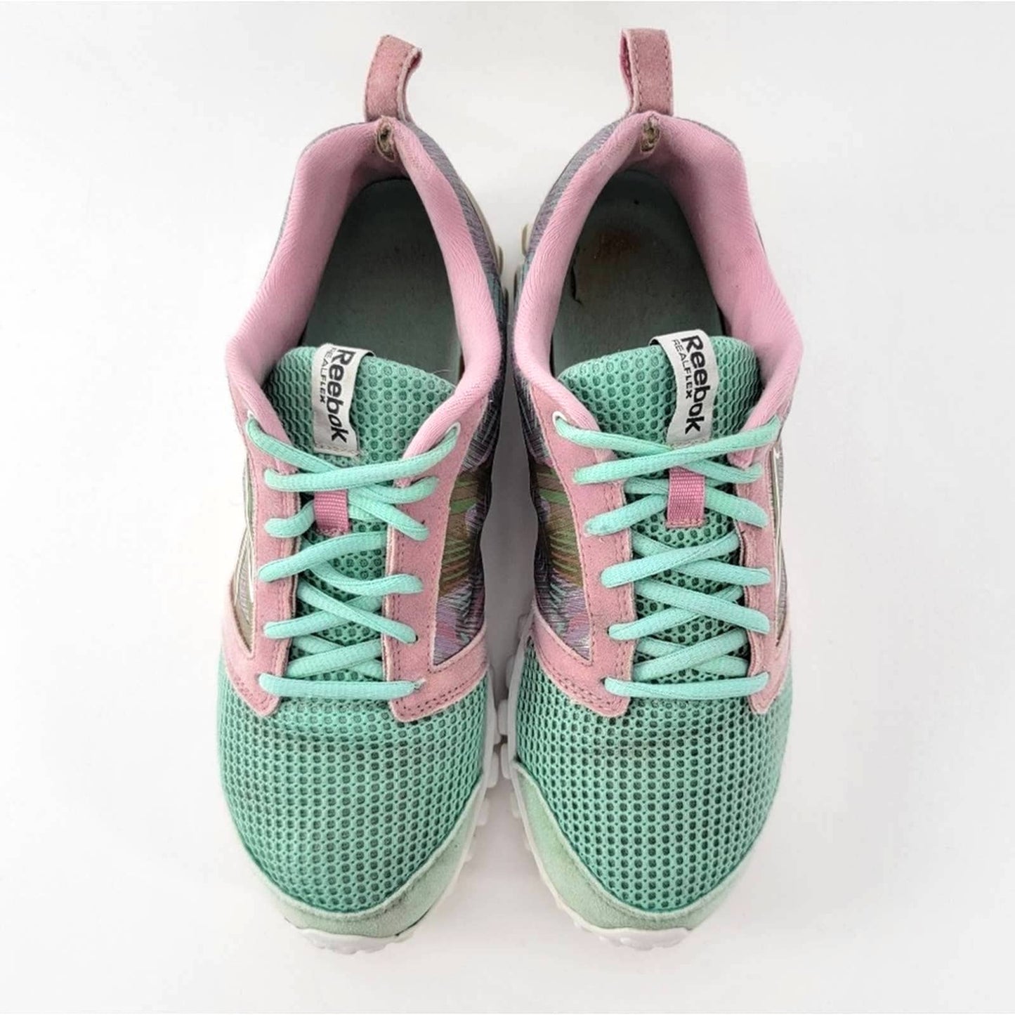 Reebok Realflex SmoothFlex CushRun Cotton Candy Lace Up Athletic Sneakers