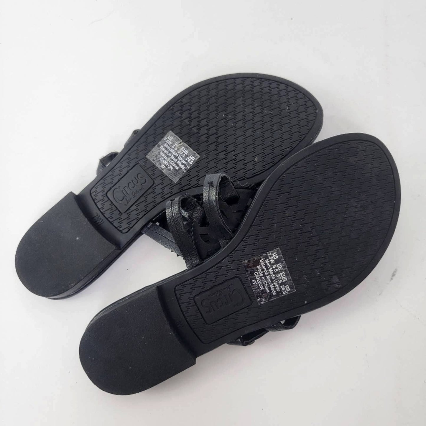 Circus by Sam Edelman Canyon Black Flip Flop Sandals - 7.5
