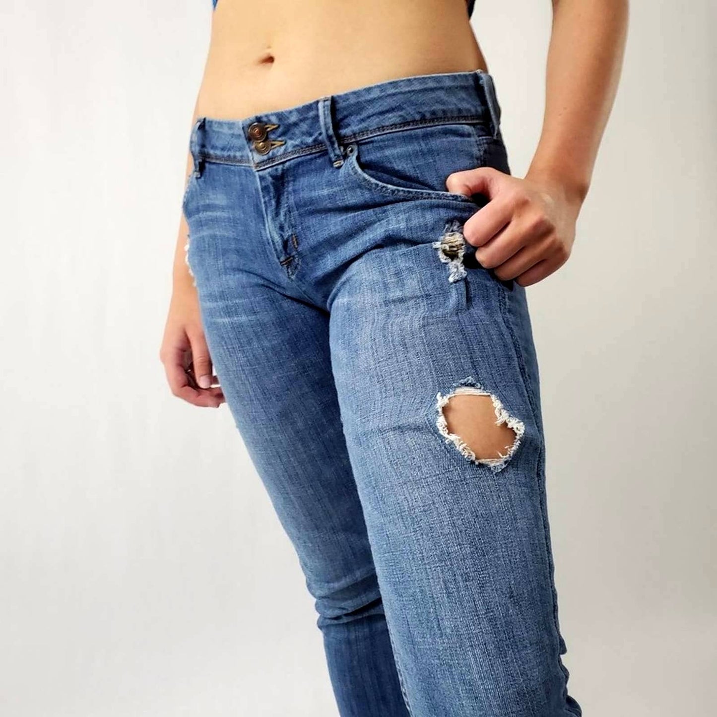 Vintage Y2K Hudson Napo Collin Flap Low Rise Jeans - 29