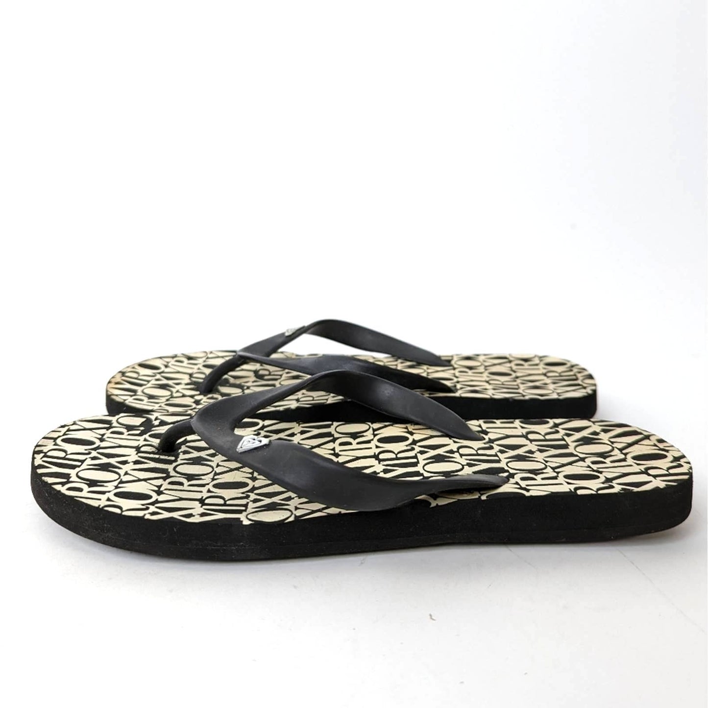 Roxy All Over Logo Flip Flip Sandals - 8