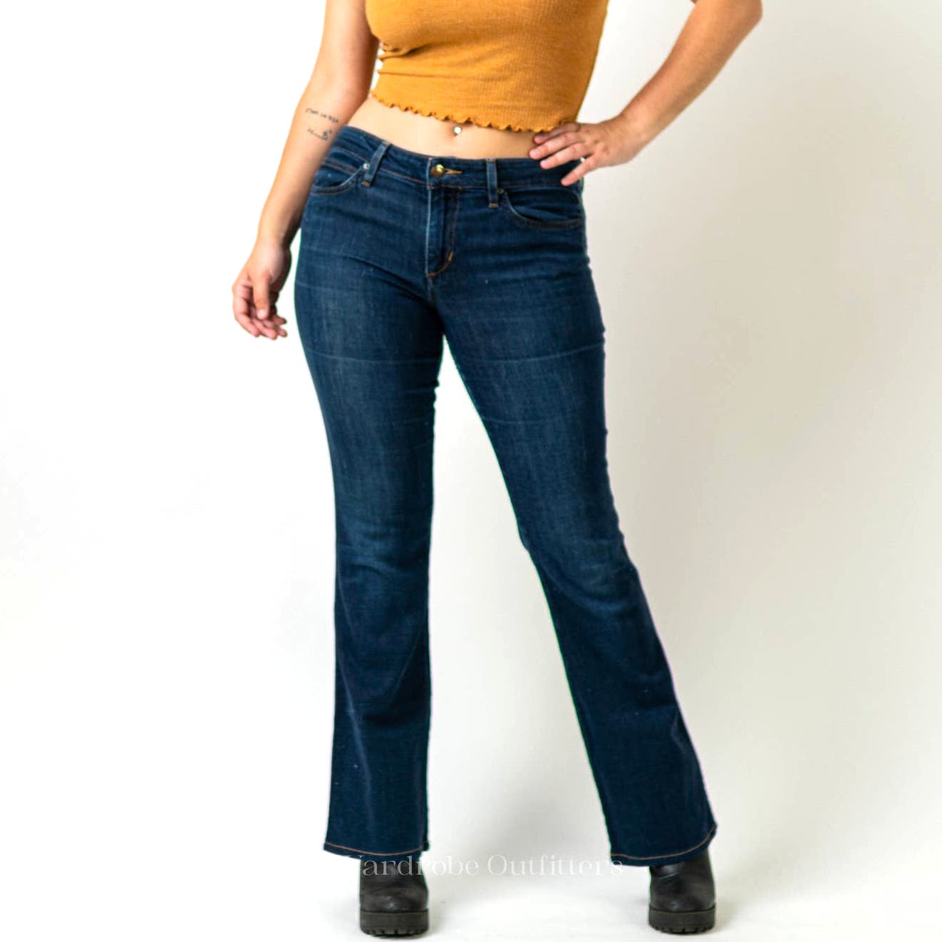 Joe's Jeans Mid Rise Skinny Bootcut Flare Jeans Jordan Wash Dark - 28