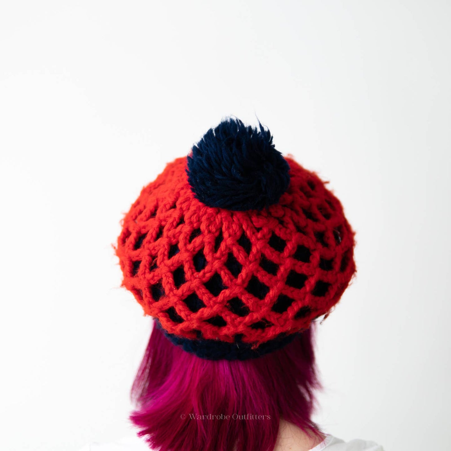 Vintage 50s Fuzzy Wool Plaid Pom Beret Tam