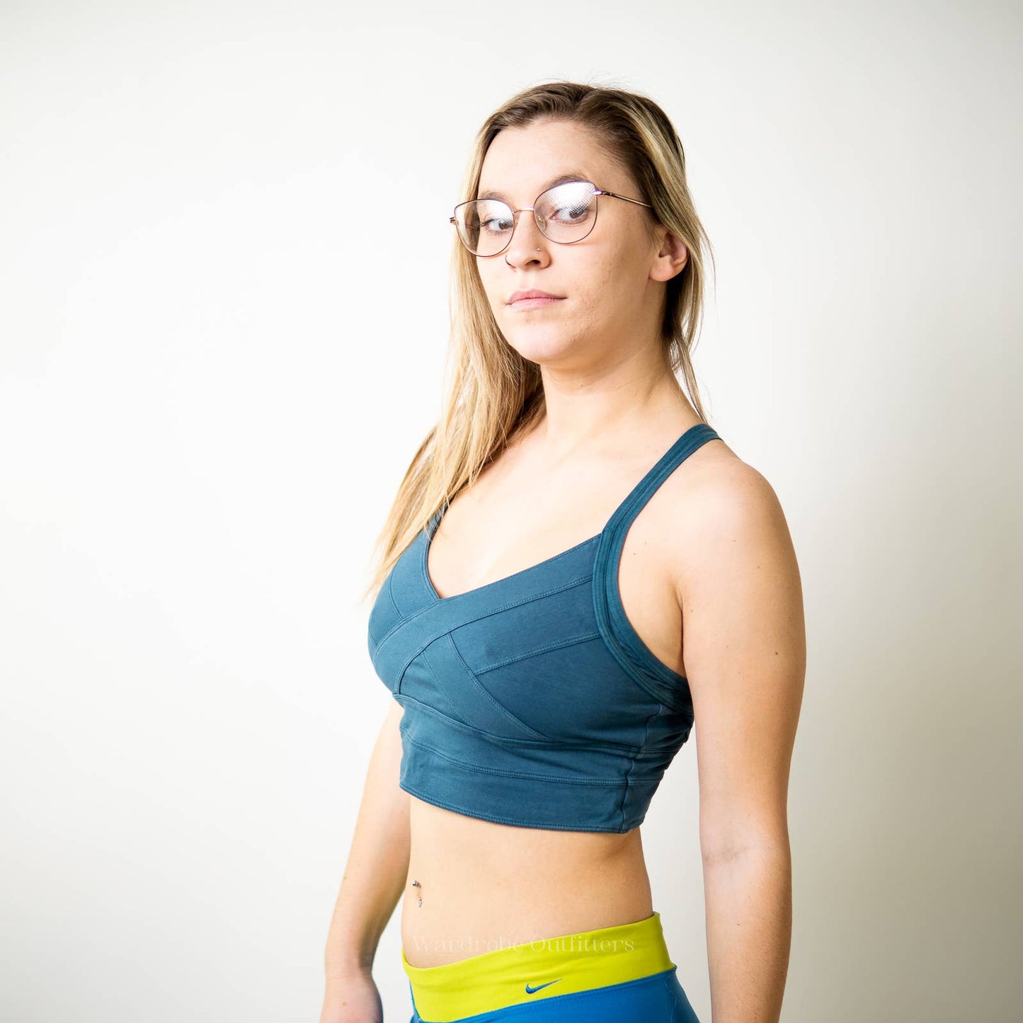 The Balance Collection Teal Aqua Blue Sports Bra - M