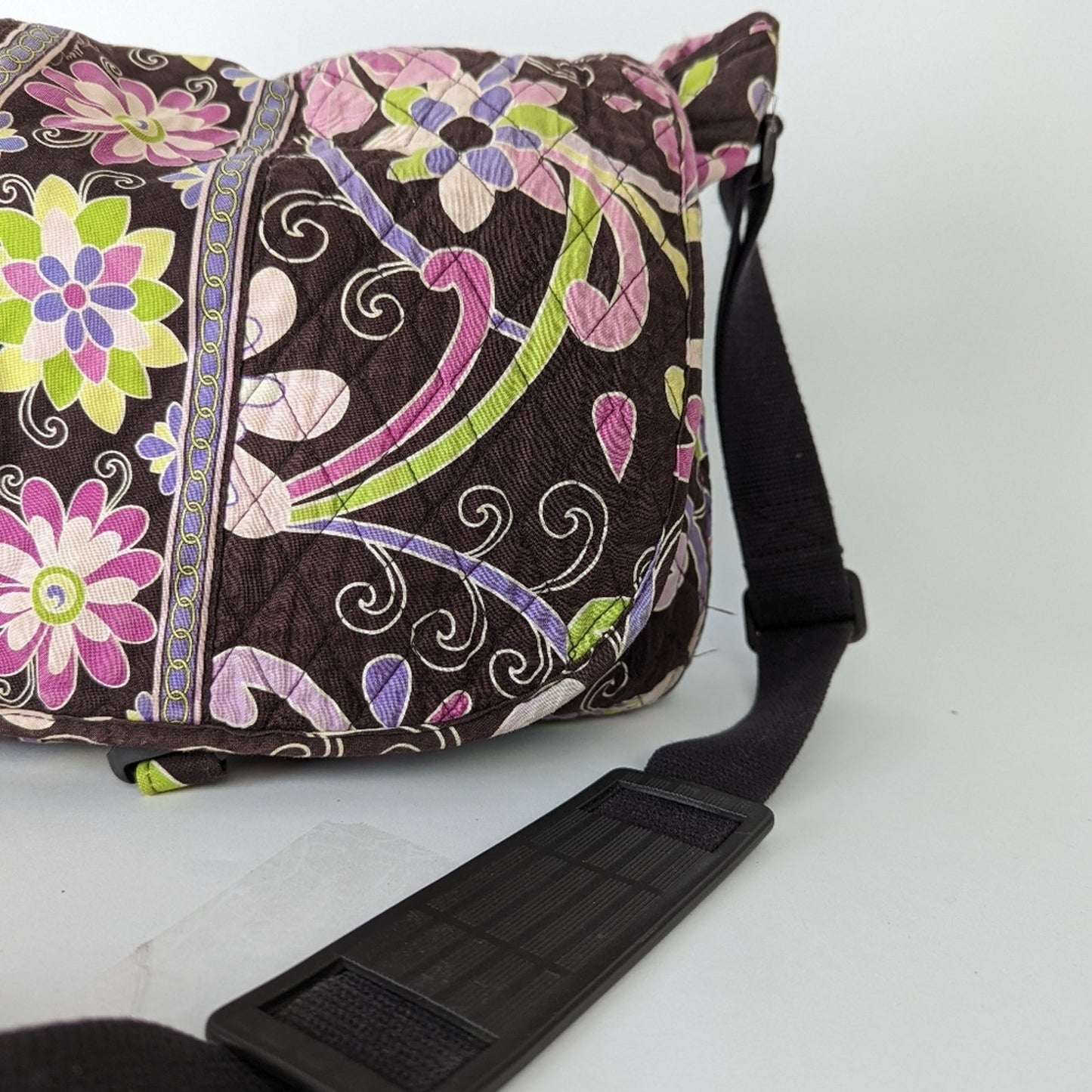 Vera Bradley Top Flap Purple Punch Crossbody Messenger Bookbag