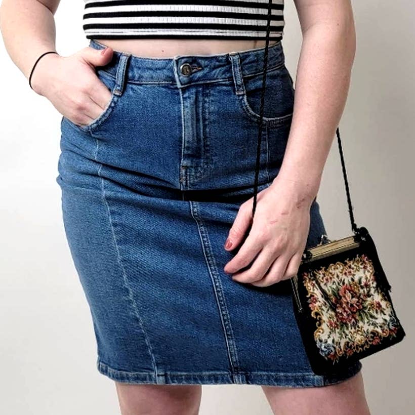 Anthro Pilcro & The Letterpress Blue Jean Skirt