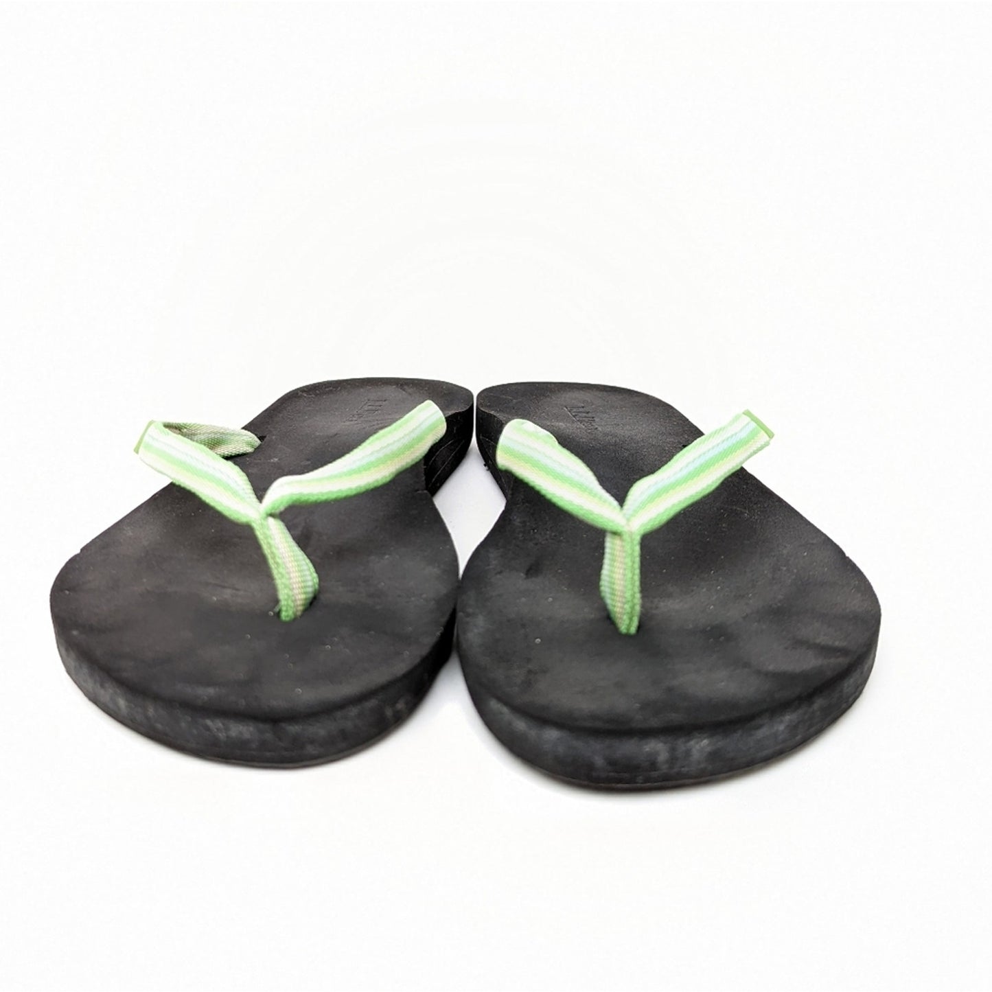 L.L. Bean Neon Green Flip Flop Sandals - 6