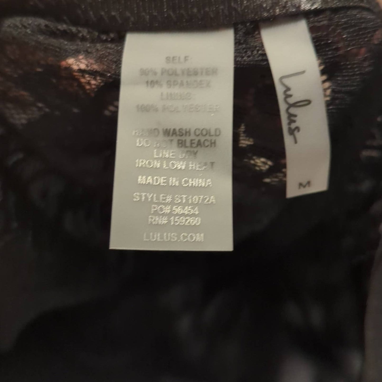 Lulu's Black Lace Sheer Floral Lingerie Bodysuit - M