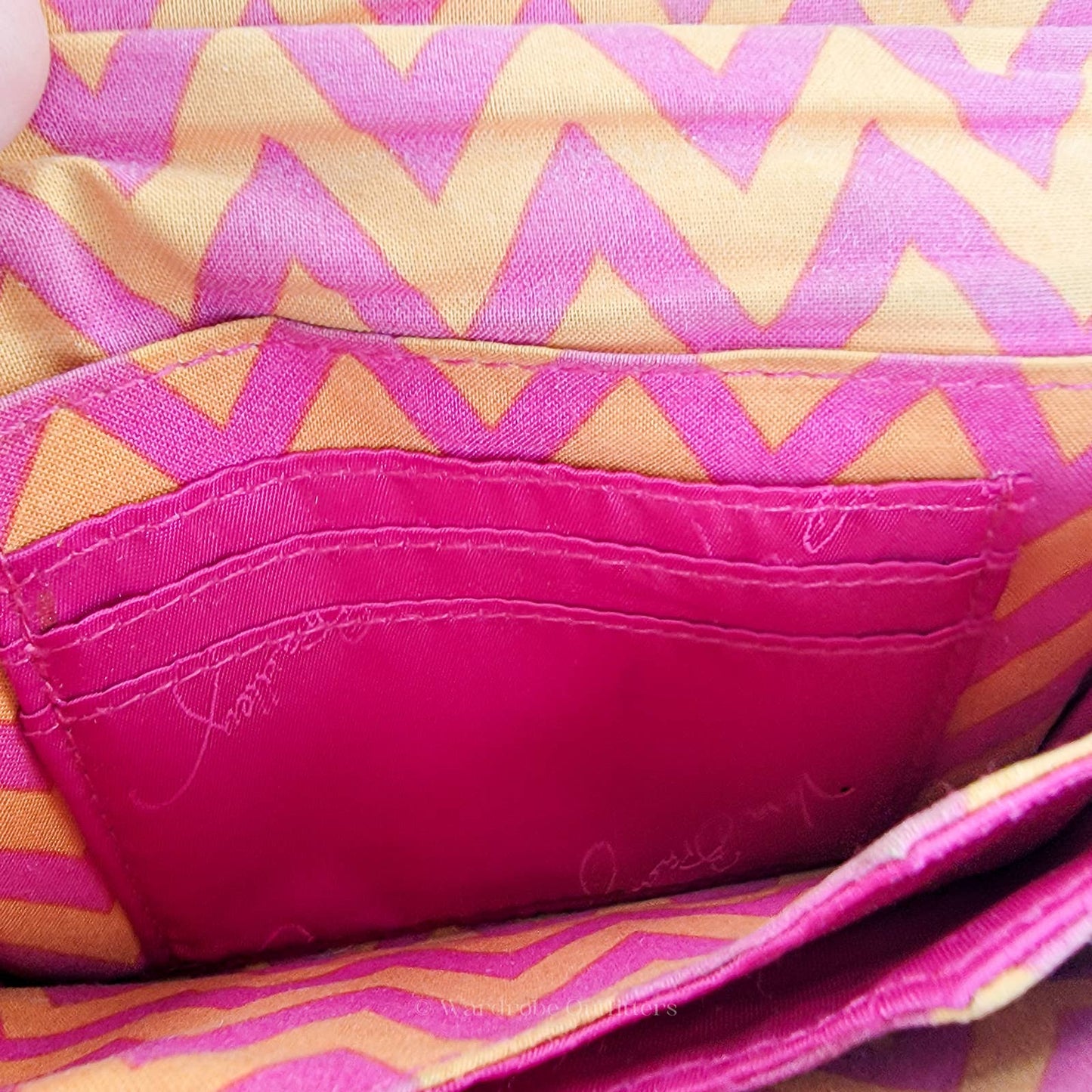 Vera Bradley Euro Ziggy Zinnia Paisley Floral Quilted Wristlet Wallet