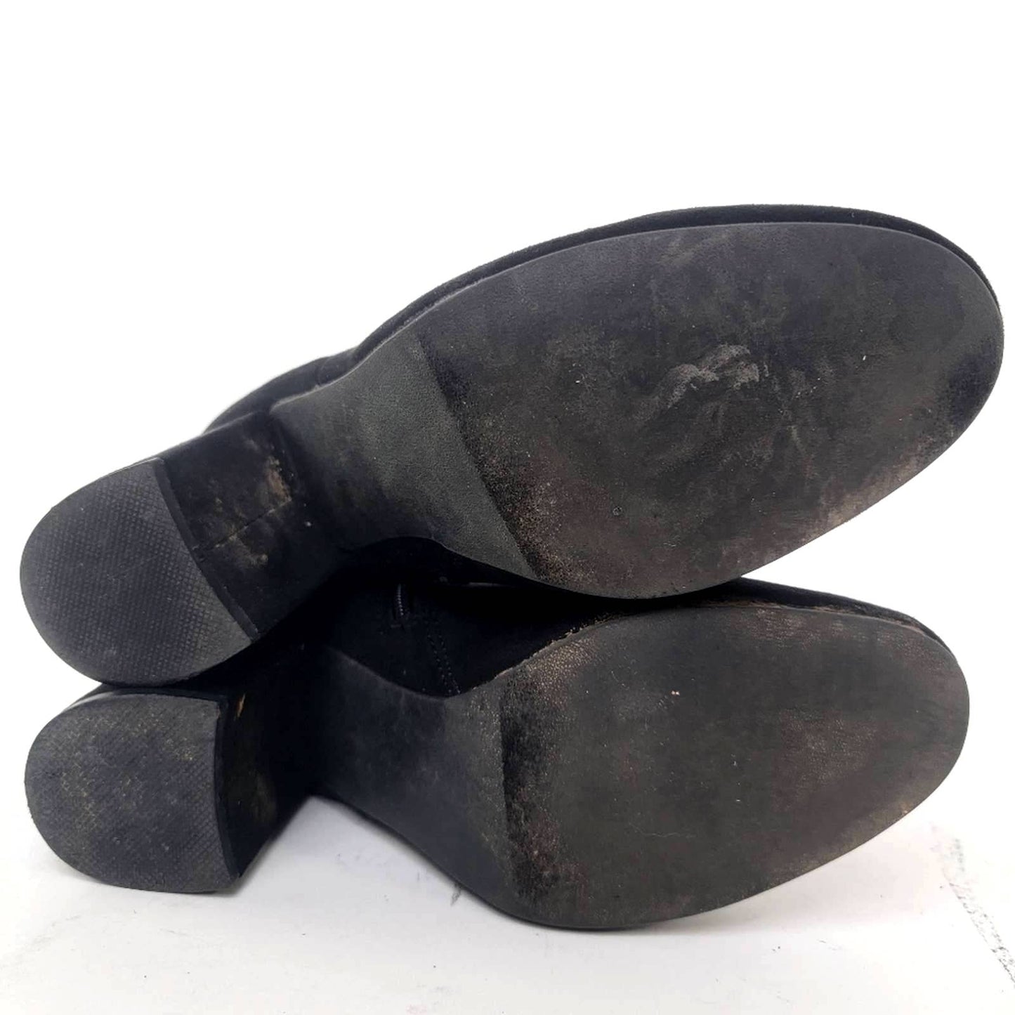 Floral Suede Chunky Block Heel Shootie Booties - 9