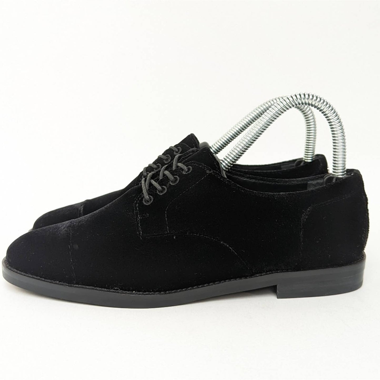 NWOT Ralph Lauren Maryna Black Suede Derby Oxford Flats - 6