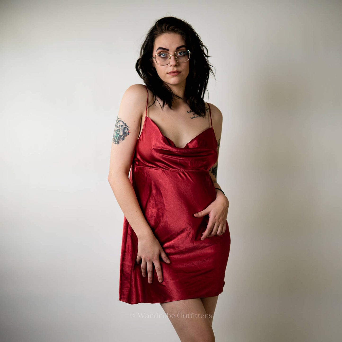 Vintage Y2K Victoria's Secret Red Silky Nightie Dress Gown Lingerie - L