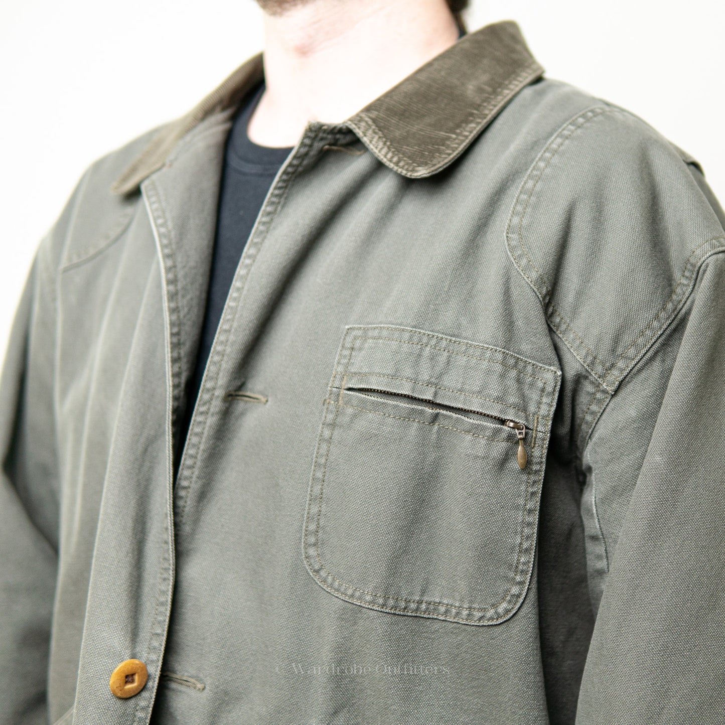 Vintage 90s L.L. Bean Canvas Forest Green Barn Jacket - XL