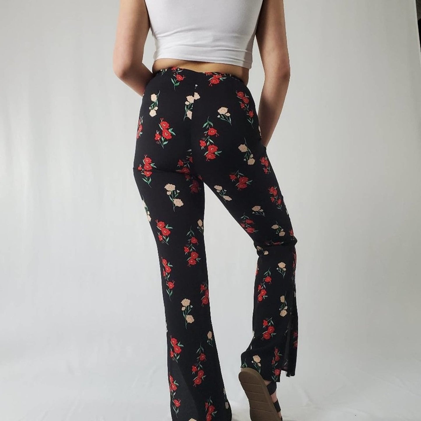 Forever 21 Floral Wide Leg Pants - S