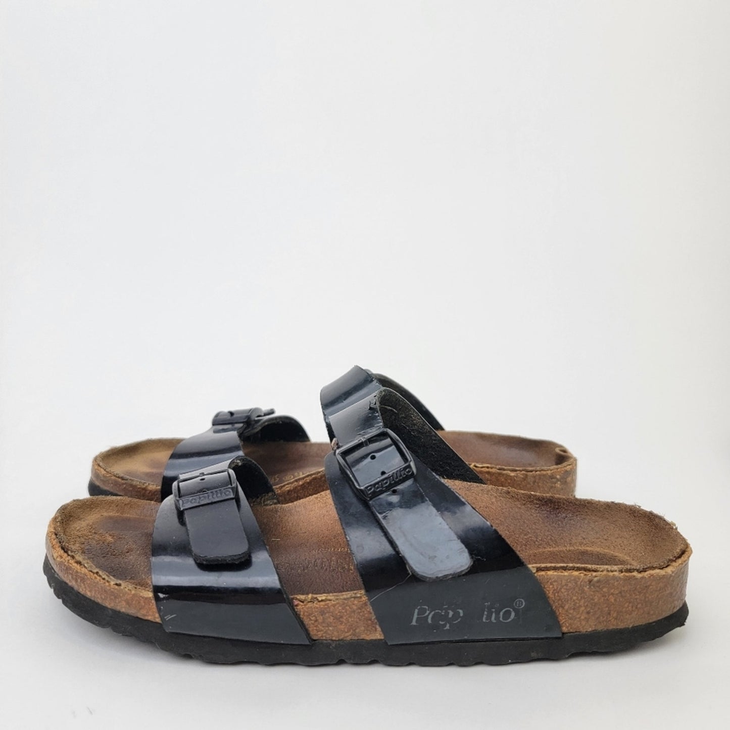 Birkenstock Papillio Arizona Black Patent Leather Sandals - 8