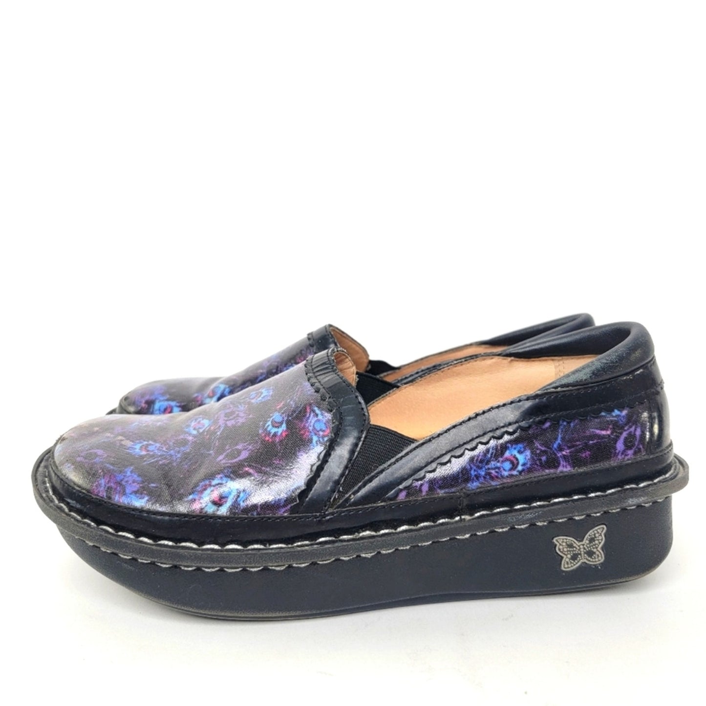 Alegria Debra Peacock Slip On Loafer Platform Clogs - 9