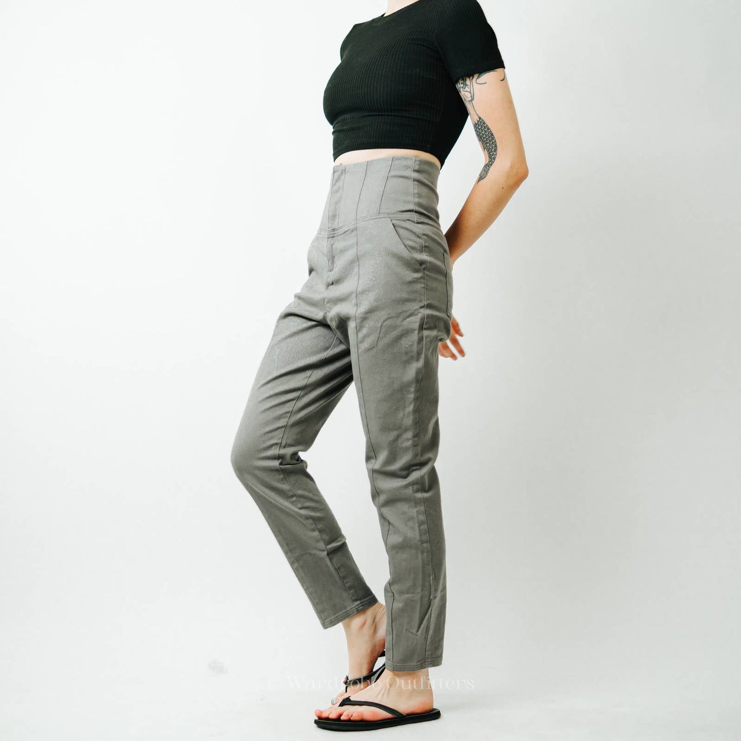 ASOS High Rise Elastic Waist Pants