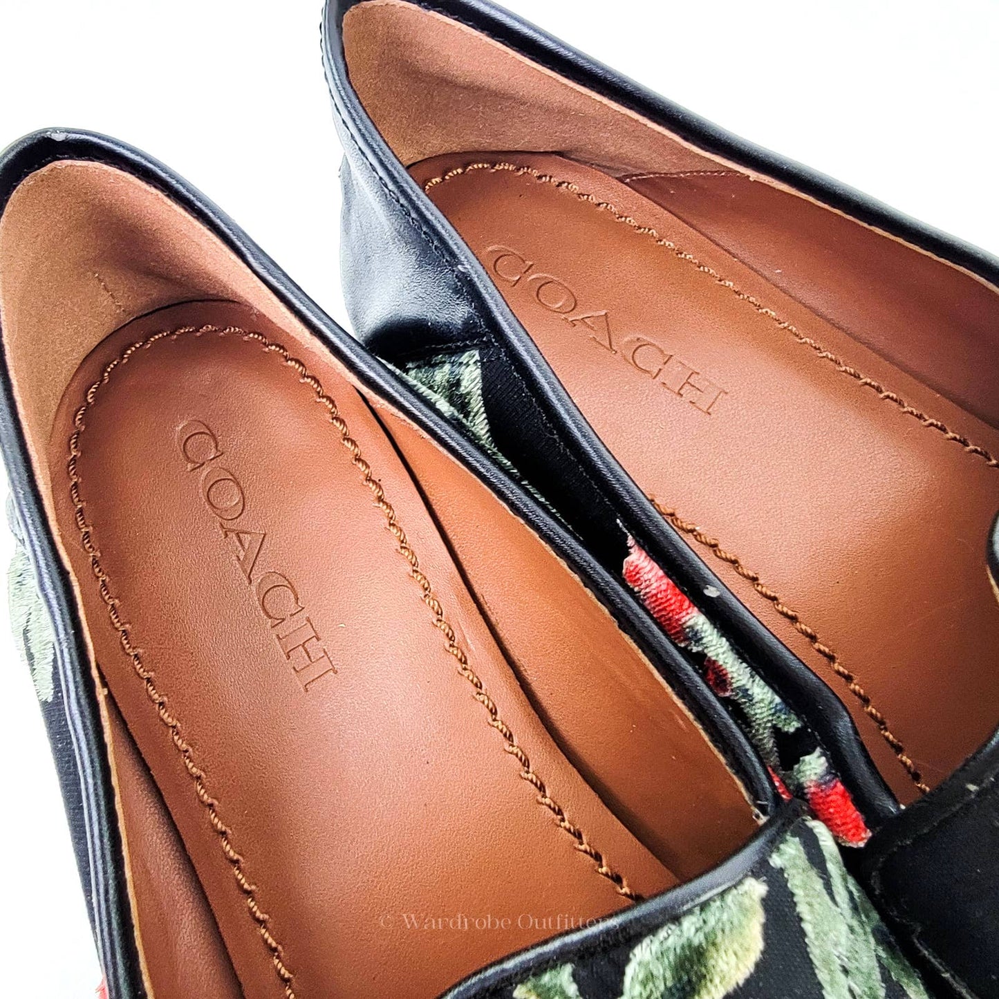 Coach Haley Floral Jacquard Slip On Loafers - 7.5