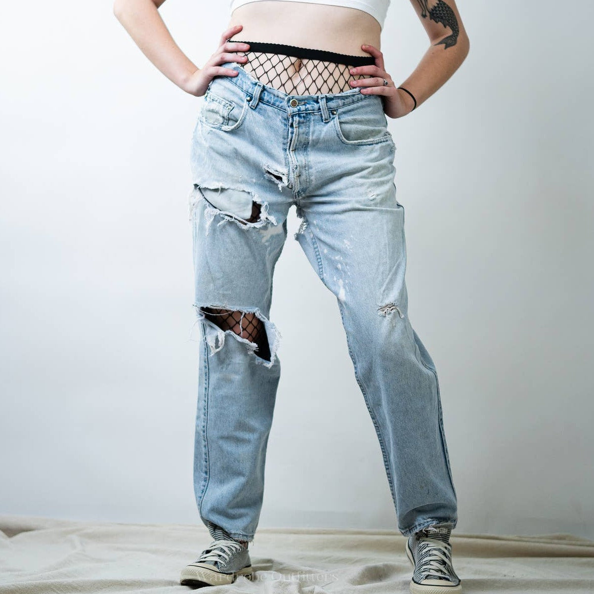 Vintage 90s THRASHED Ripped Distressed Levi Silvertab Baggy Jeans