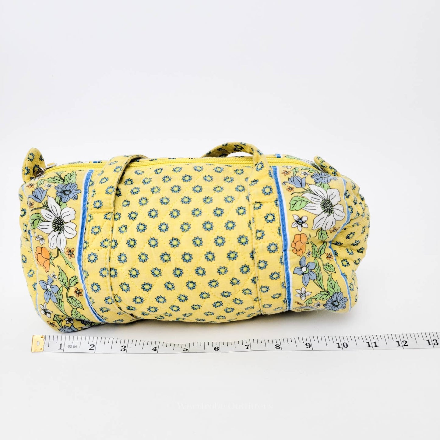 Yellow Spring Paisley Floral Print Shoulder Tote Duffel Bag