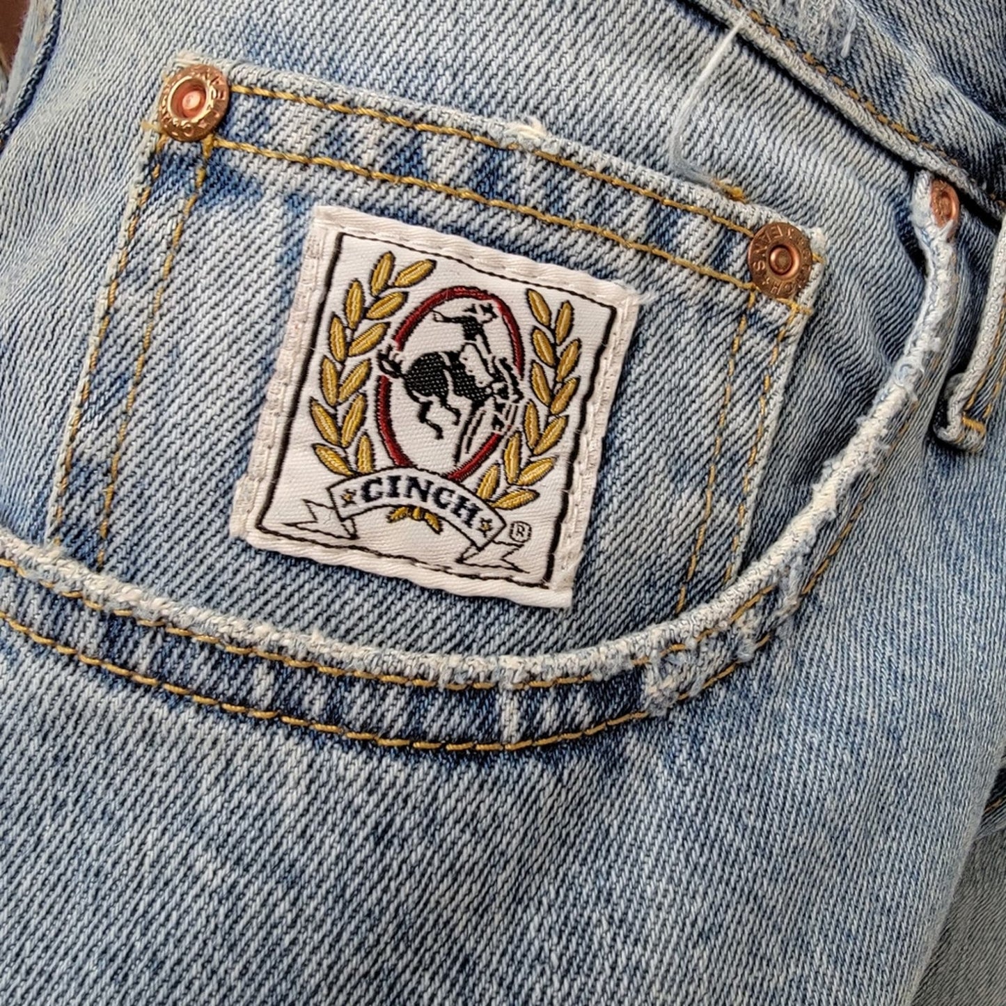 Vintage Cinch Rocky Mtn. Skinny Cutoff Denim Jean Shorts -29