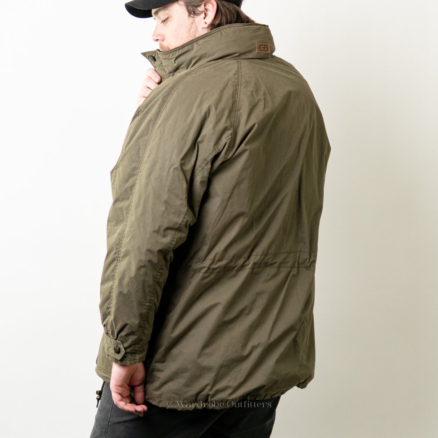 Vintage 90s Olive Green Puffer Hunting Jacket by CB Sports - M