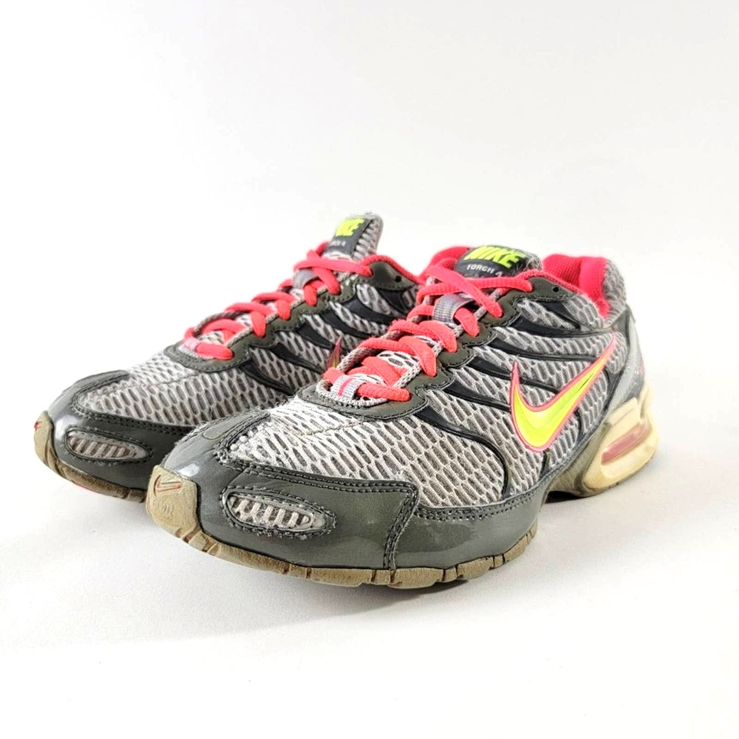 Nike Air Max Torch 4 Gray Volt Punch Running Shoes - 9