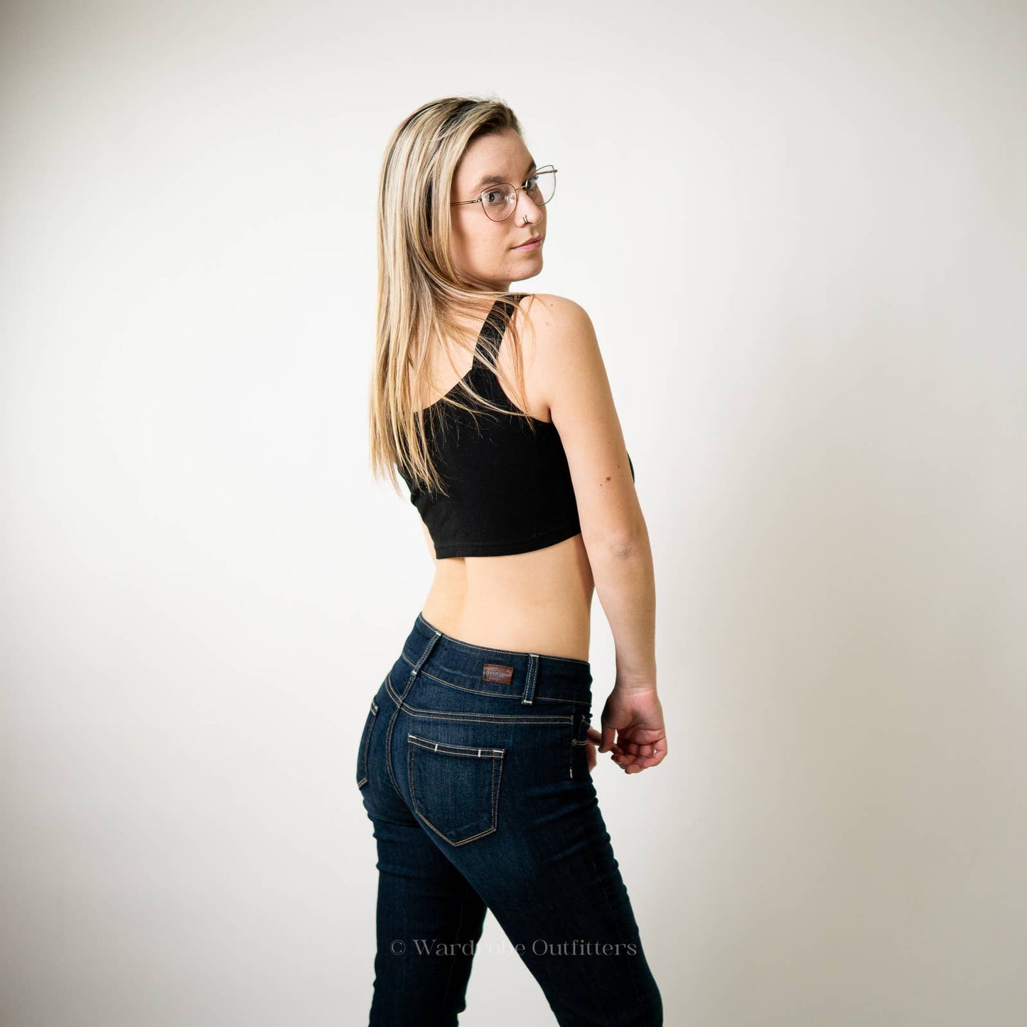 Black Crop Tank Top Halter