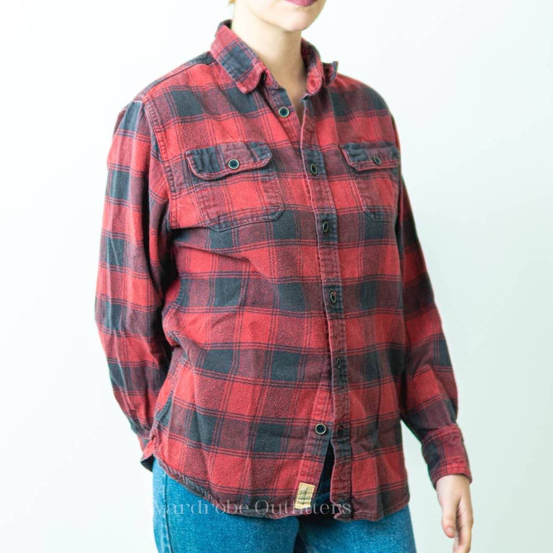 JACHS NY Buffalo Plaid Flannel Long Sleeve Button Sown Shirt - M