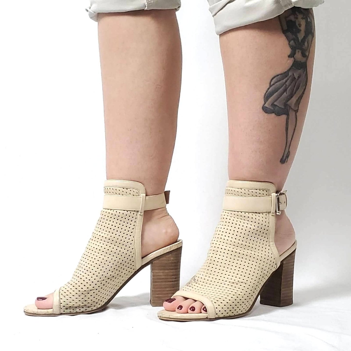 Sam Edelman | Emmie Ivory Peep Toe Sandal Booties - 7.5