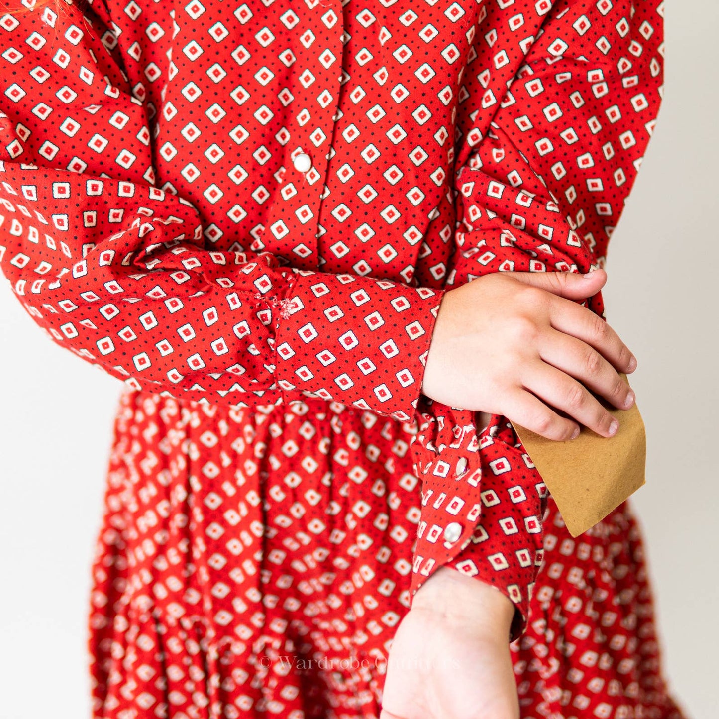 Vintage 70s Western Cowgirl Rodeo Prairie Skirt & Top Set Dress - M