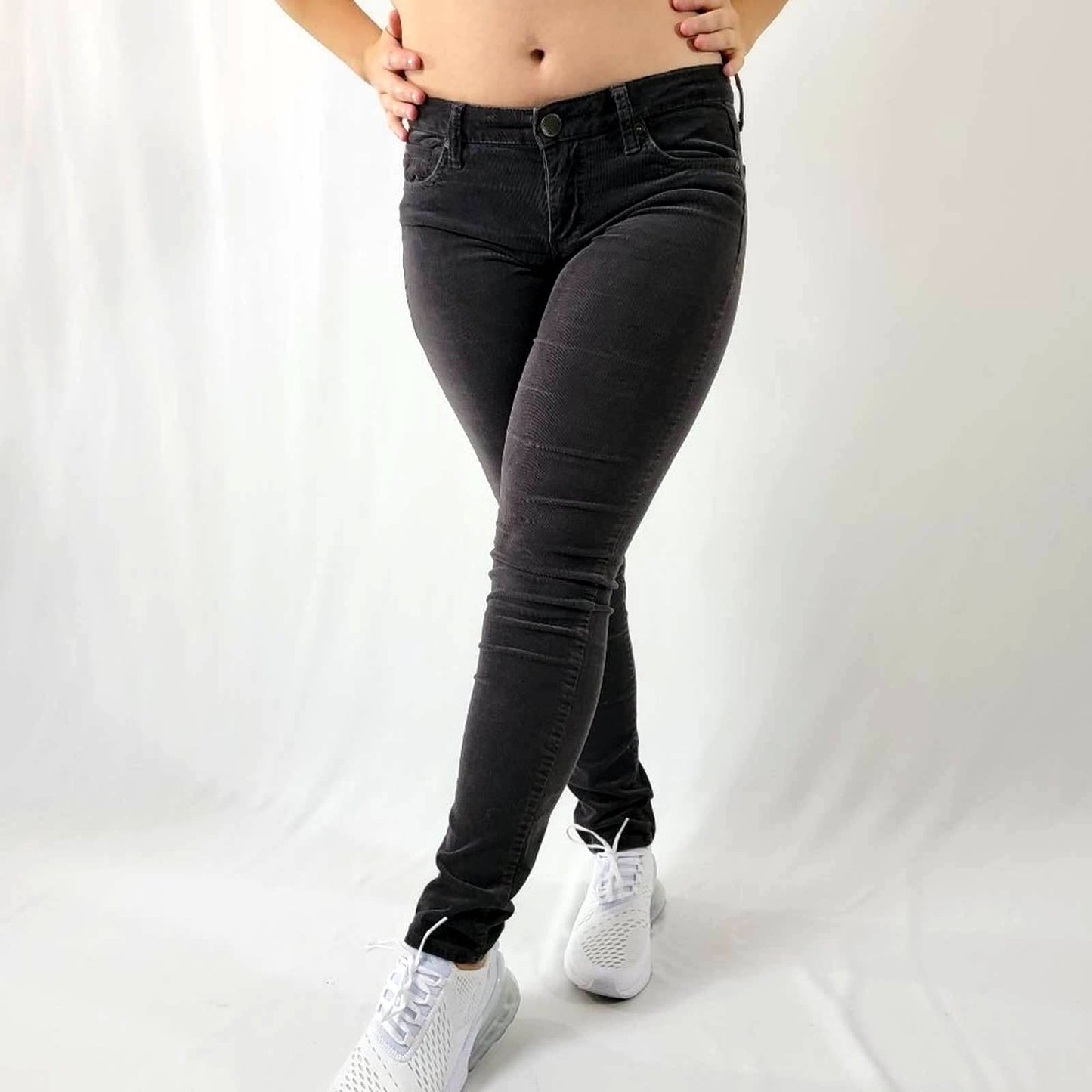 Kut from the Kloth Diana Skinny Black Corduroy Jeans - 6