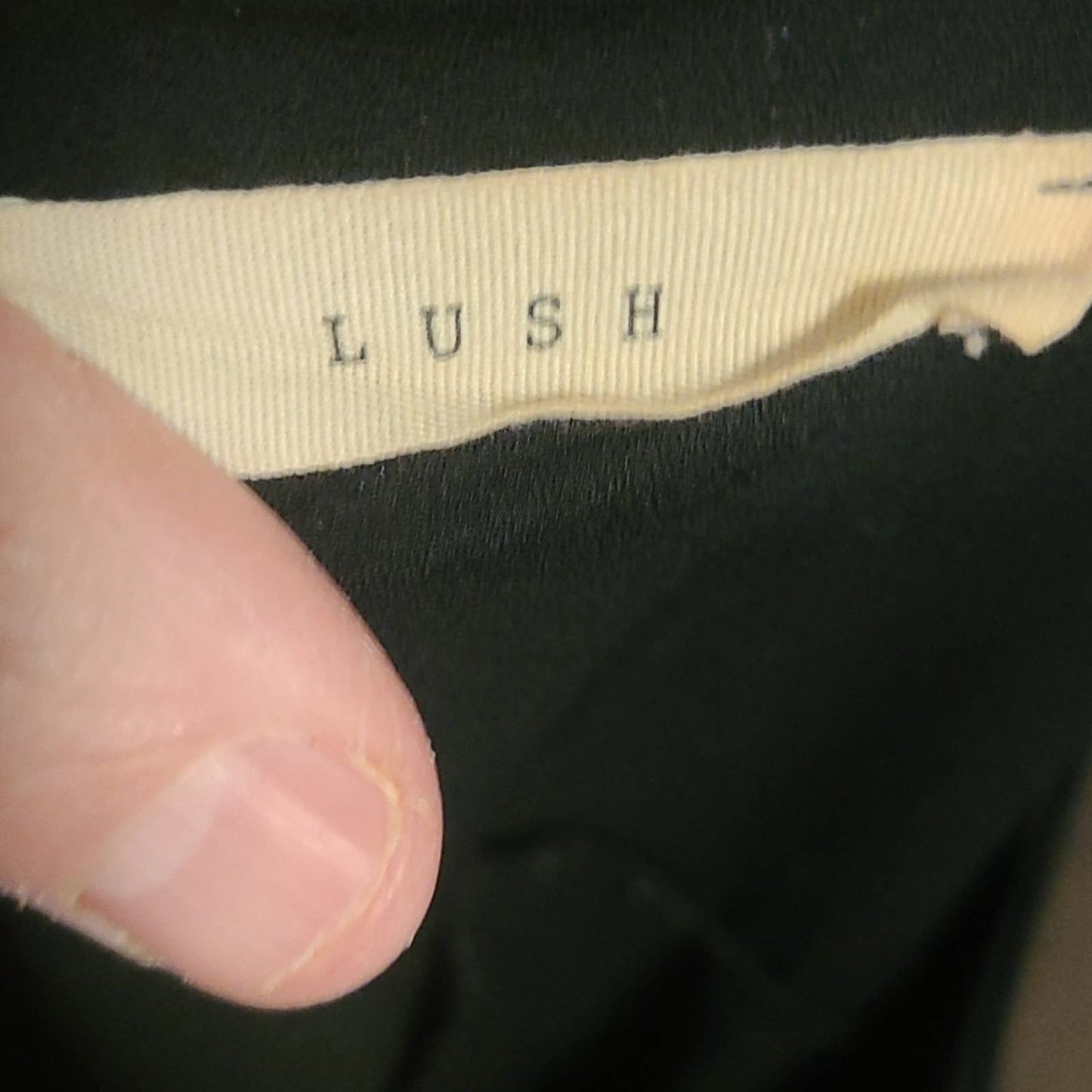 Lush Black Sheer VNeck Tunic Blouse - S