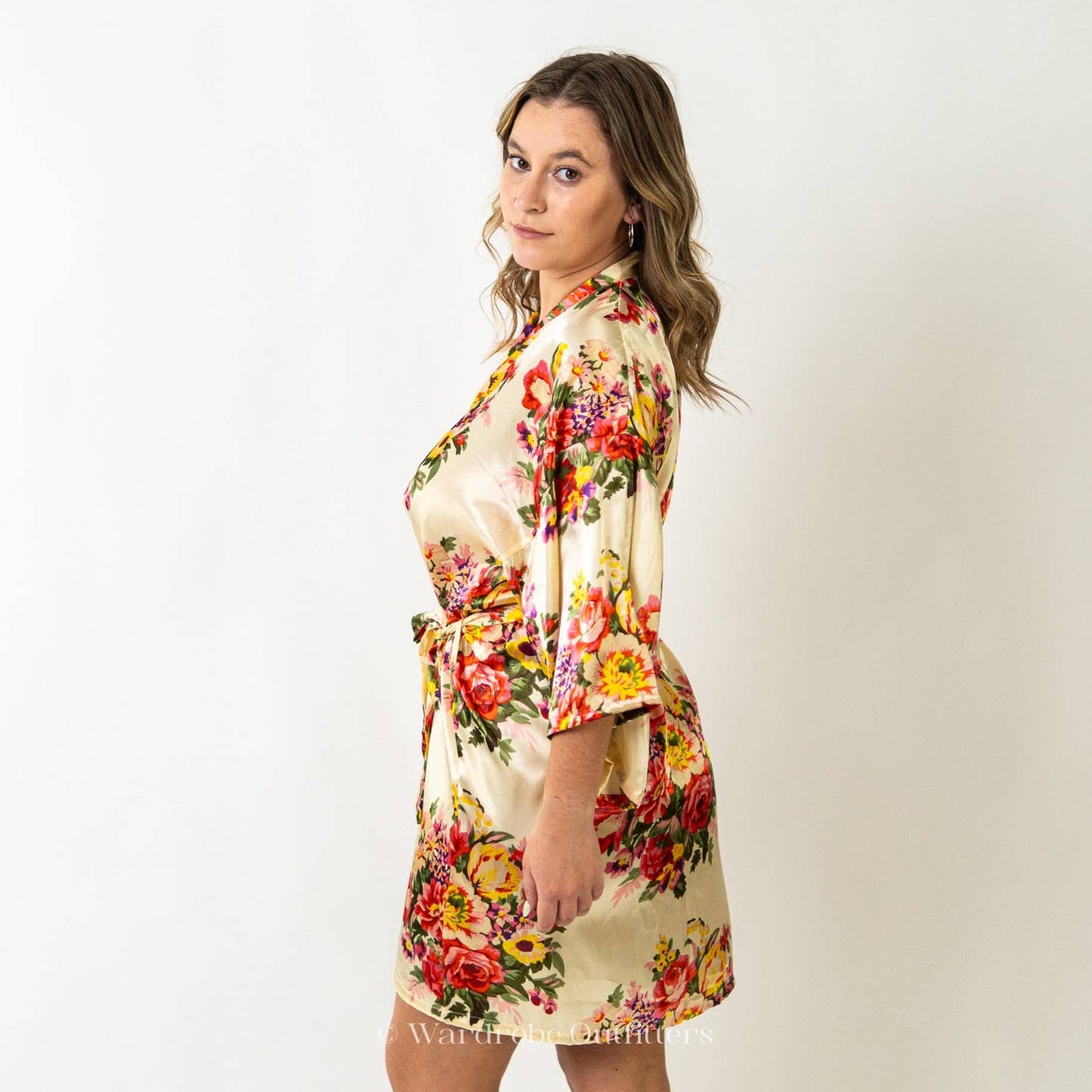 Silky Soft Japanese Floral Robe Lingerie