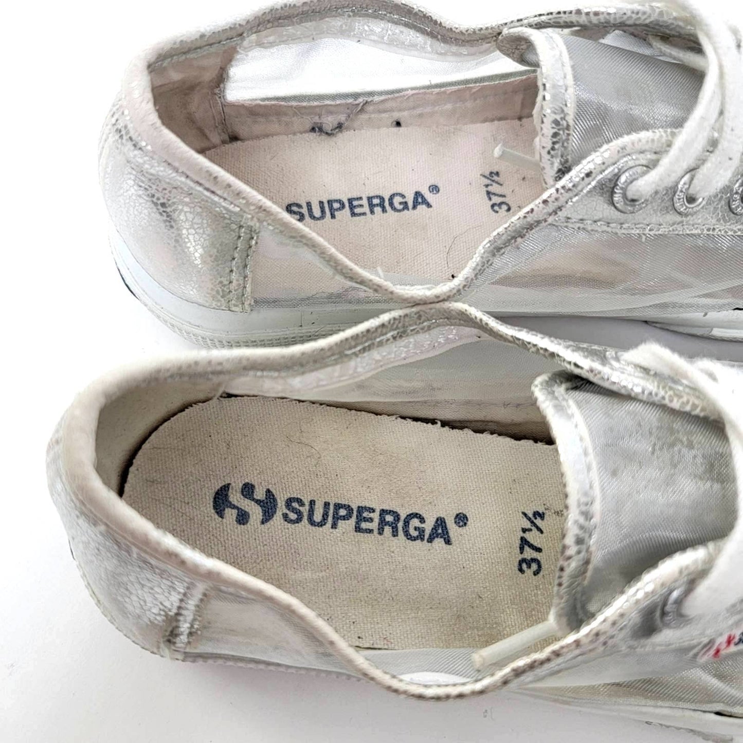 Superga Metallic Mesh Rave Platform Sneakers - 7