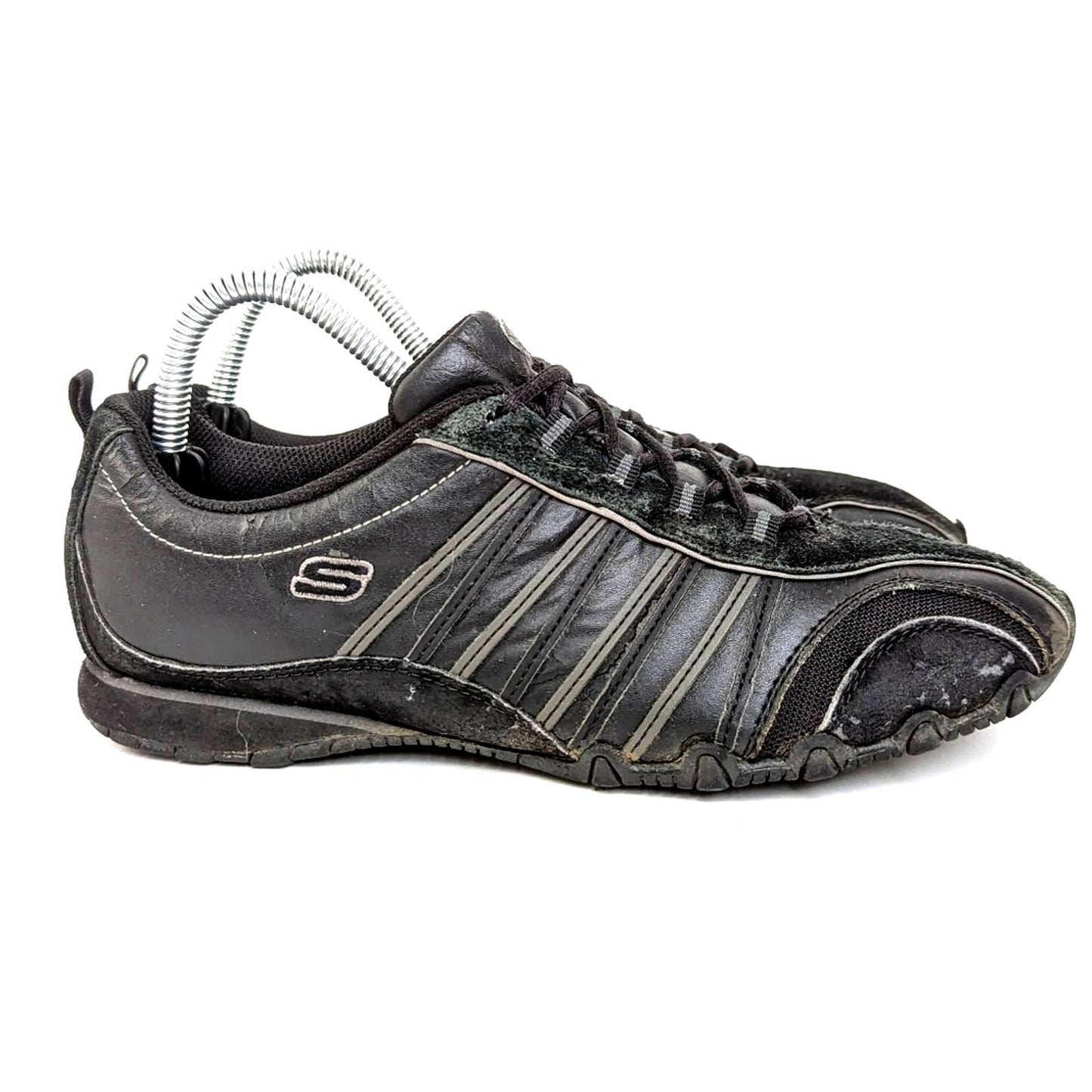 Skechers USA Black Bikers-Troopers Lace-Up Fashion Sneakers - 9