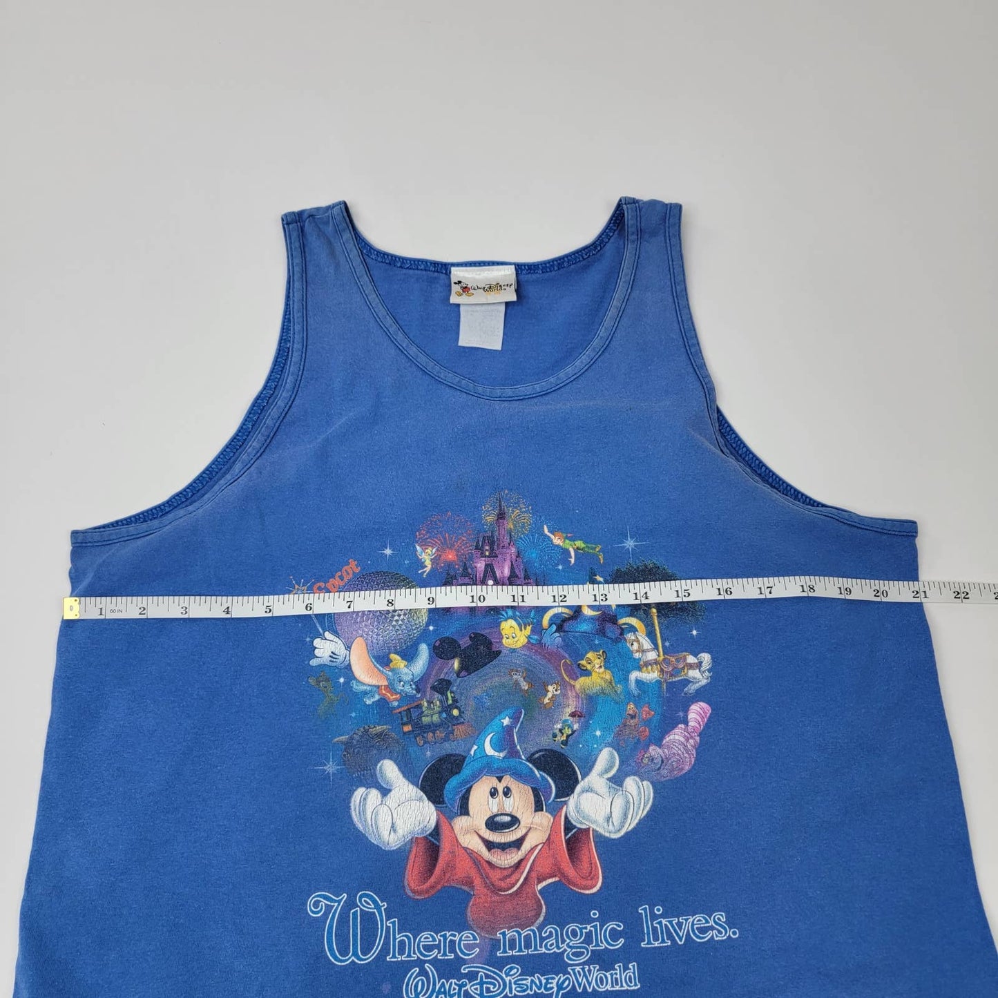Vintage 90s Walt Disney World Blue Tank Top - L