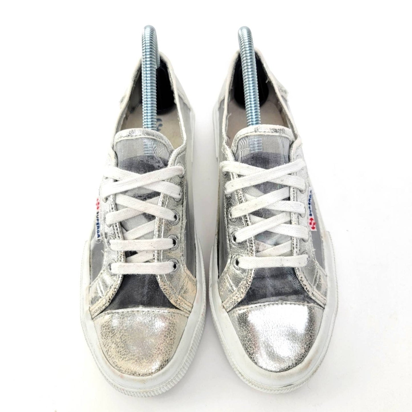 Superga Metallic Mesh Rave Platform Sneakers - 7