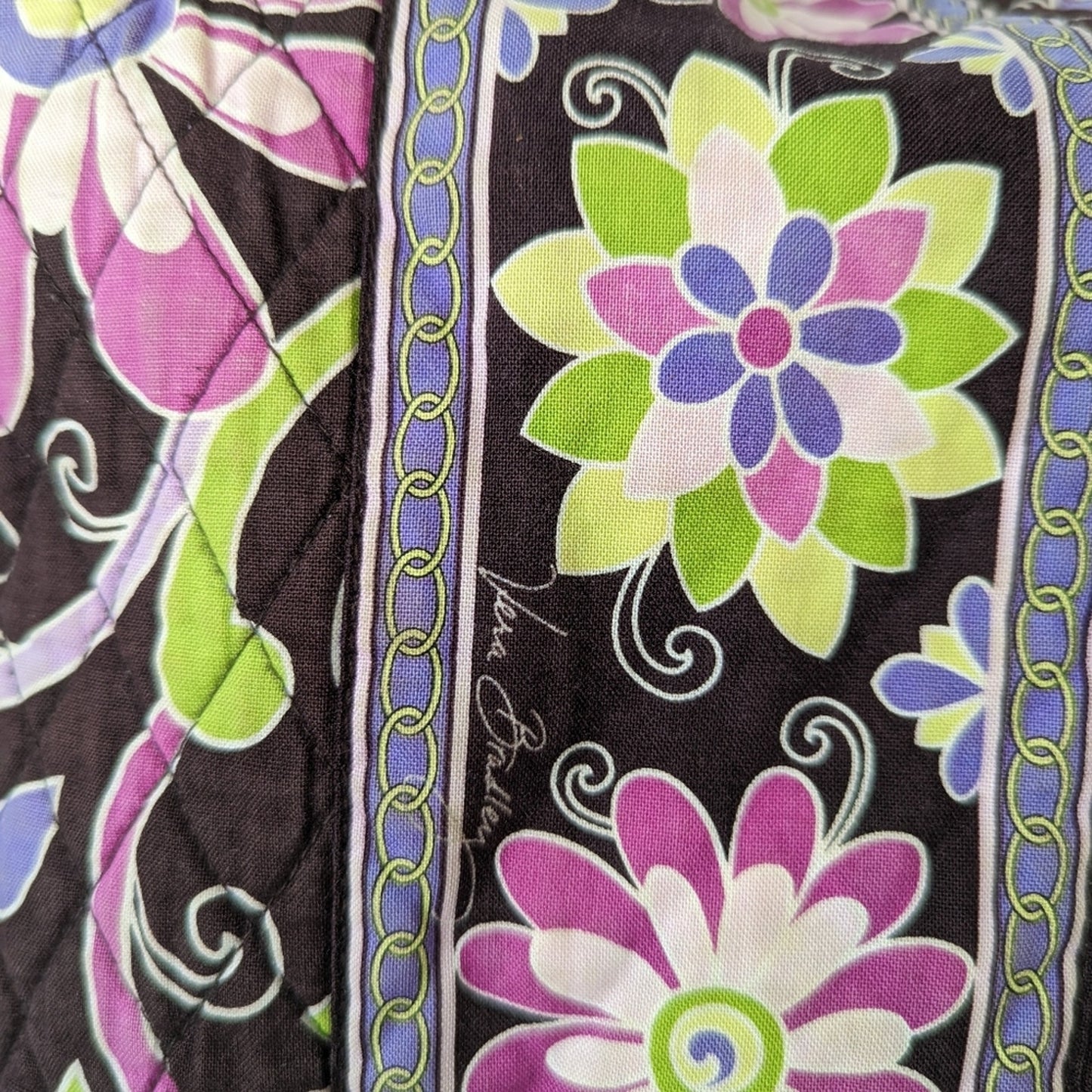 Vera Bradley Top Flap Purple Punch Crossbody Messenger Bookbag