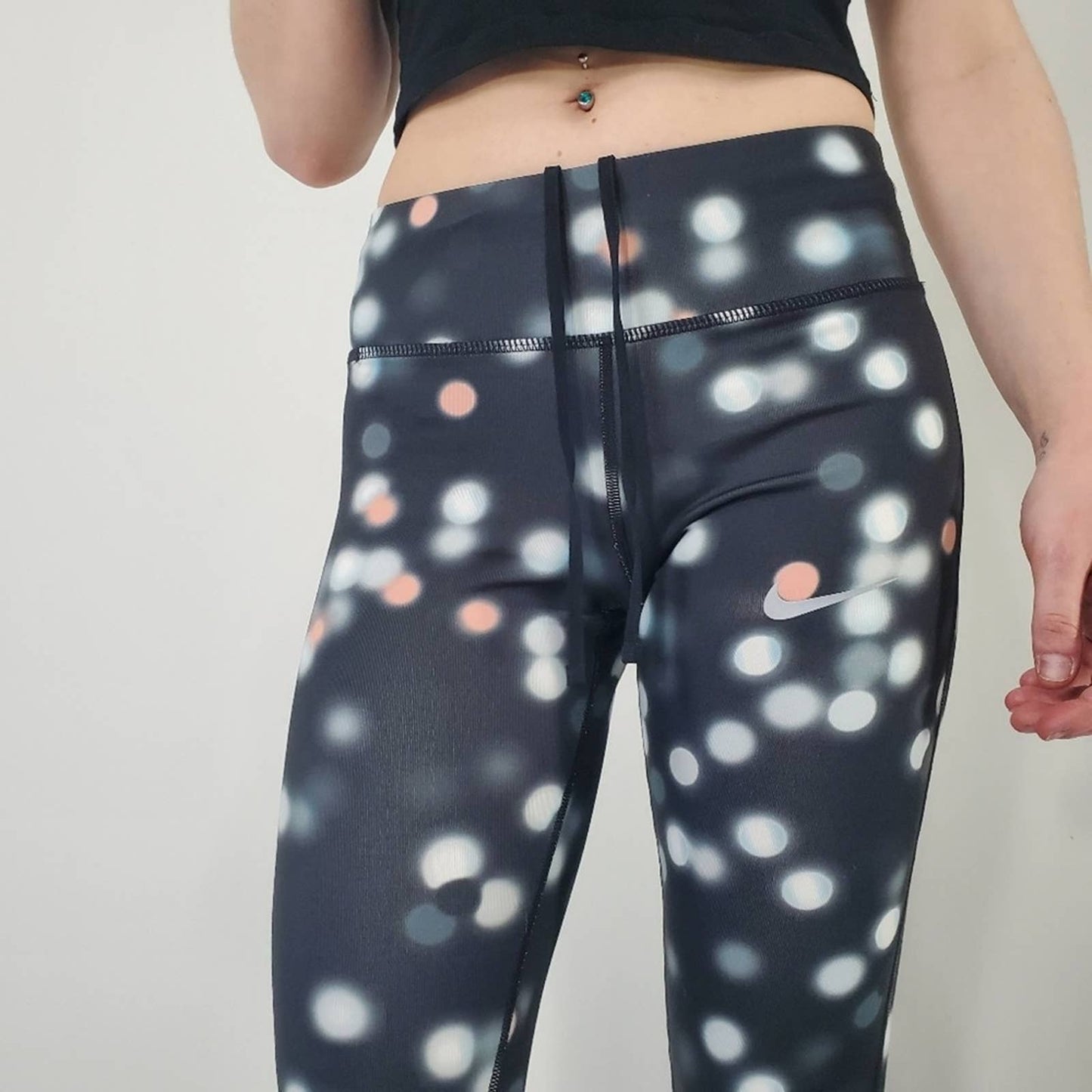 Nike Dri-Fit Essentials Printed Polka Dot Legging Tights Yoga Pants - XS