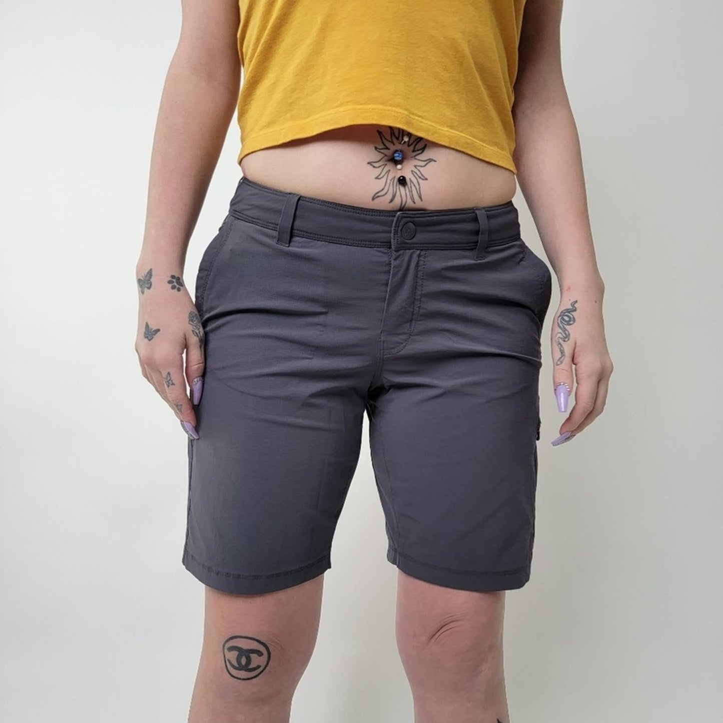 REI Lolo Gunmetal Bermuda Hiking Shorts - 6