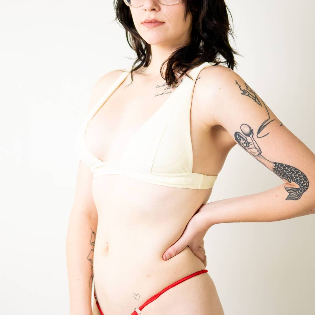 Sunshine Yellow Triangle Bikini Top