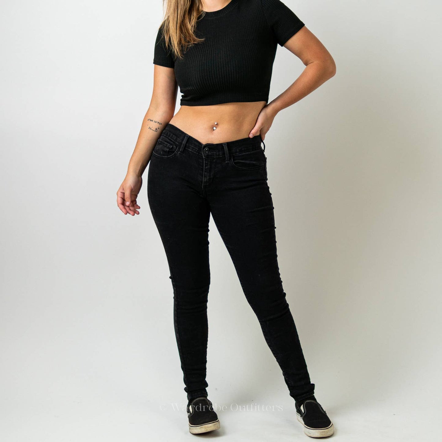 Levi 710 Super Skinny Black Denim Jeans
