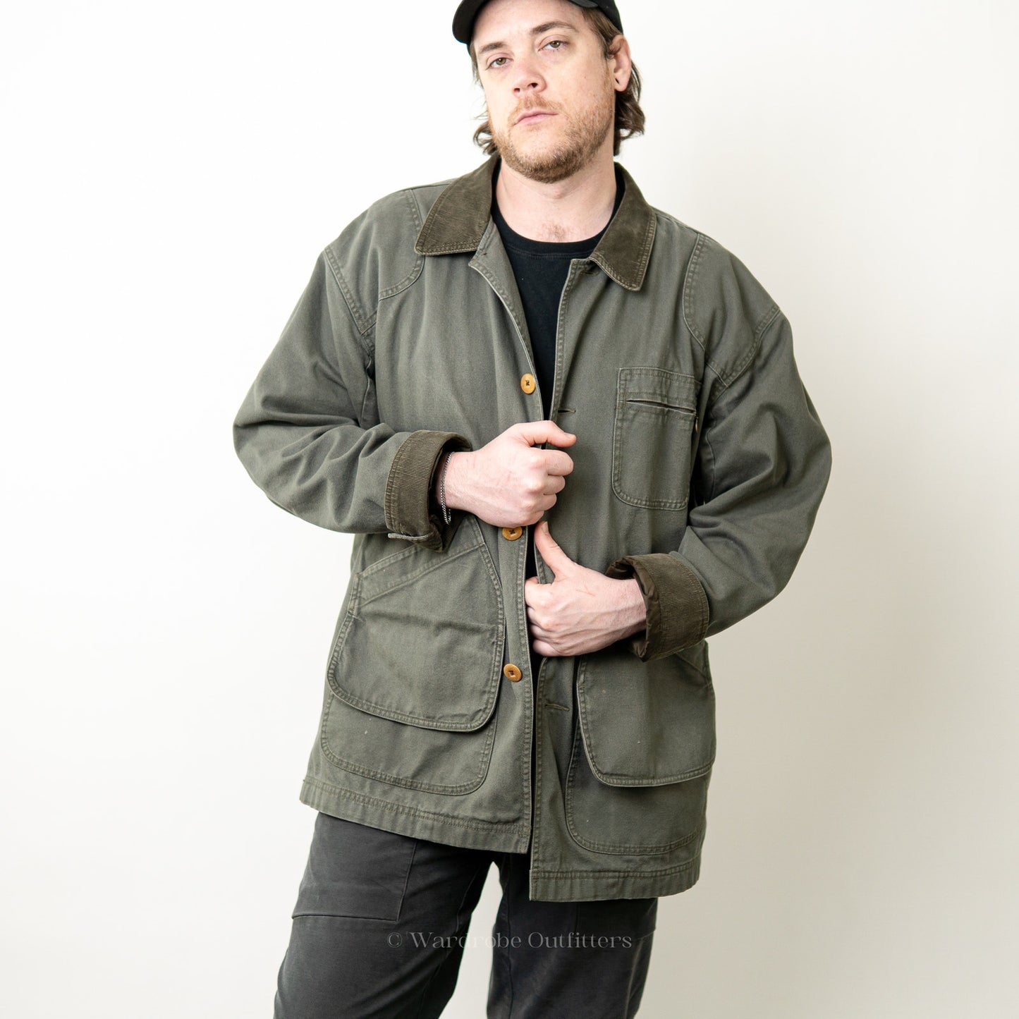 Vintage 90s L.L. Bean Canvas Forest Green Barn Jacket - XL