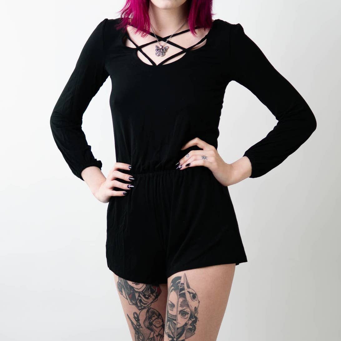 AEO Soft & Sexy Black Romper Jumpsuit - XXS