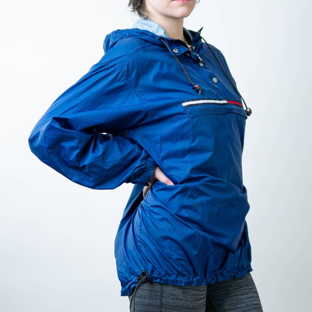 Vintage Y2K Tommy Hilfiger Windbreaker Rain Jacket - L