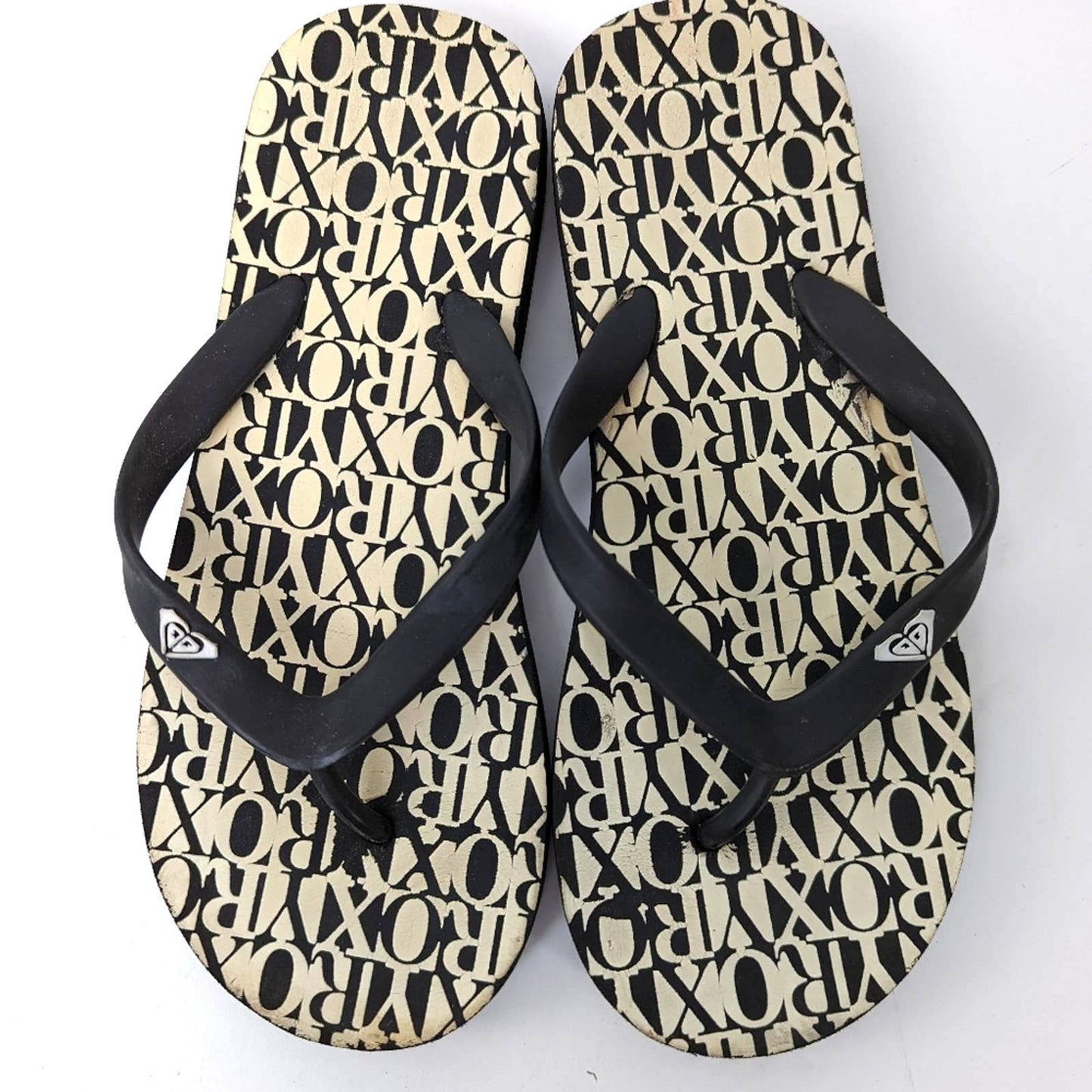 Roxy All Over Logo Flip Flip Sandals - 8